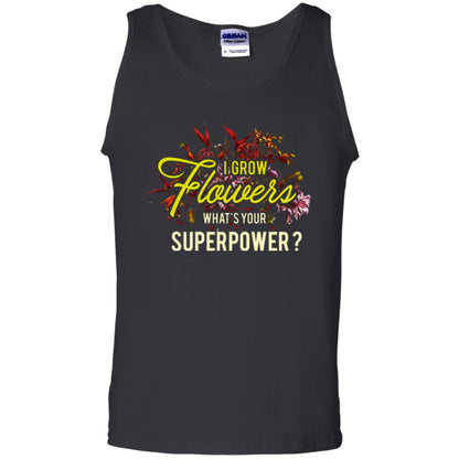 Florist T-shirt I Grow Flowers What's Your Superpower Black