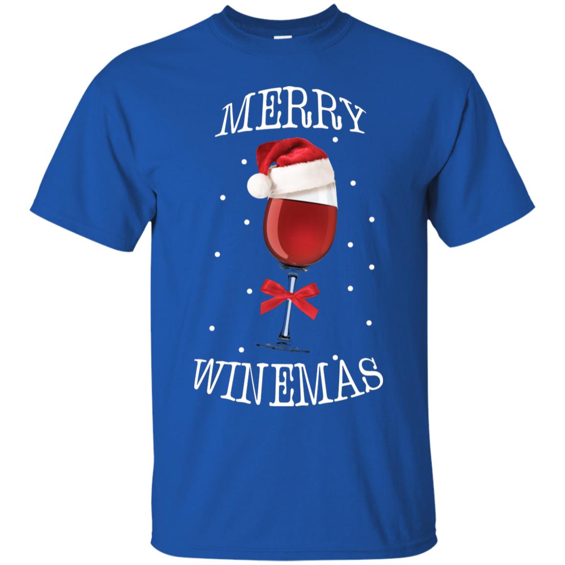 Merry Wine-mas X-mas Wine Drinking Lovers Gift Shirt Royal