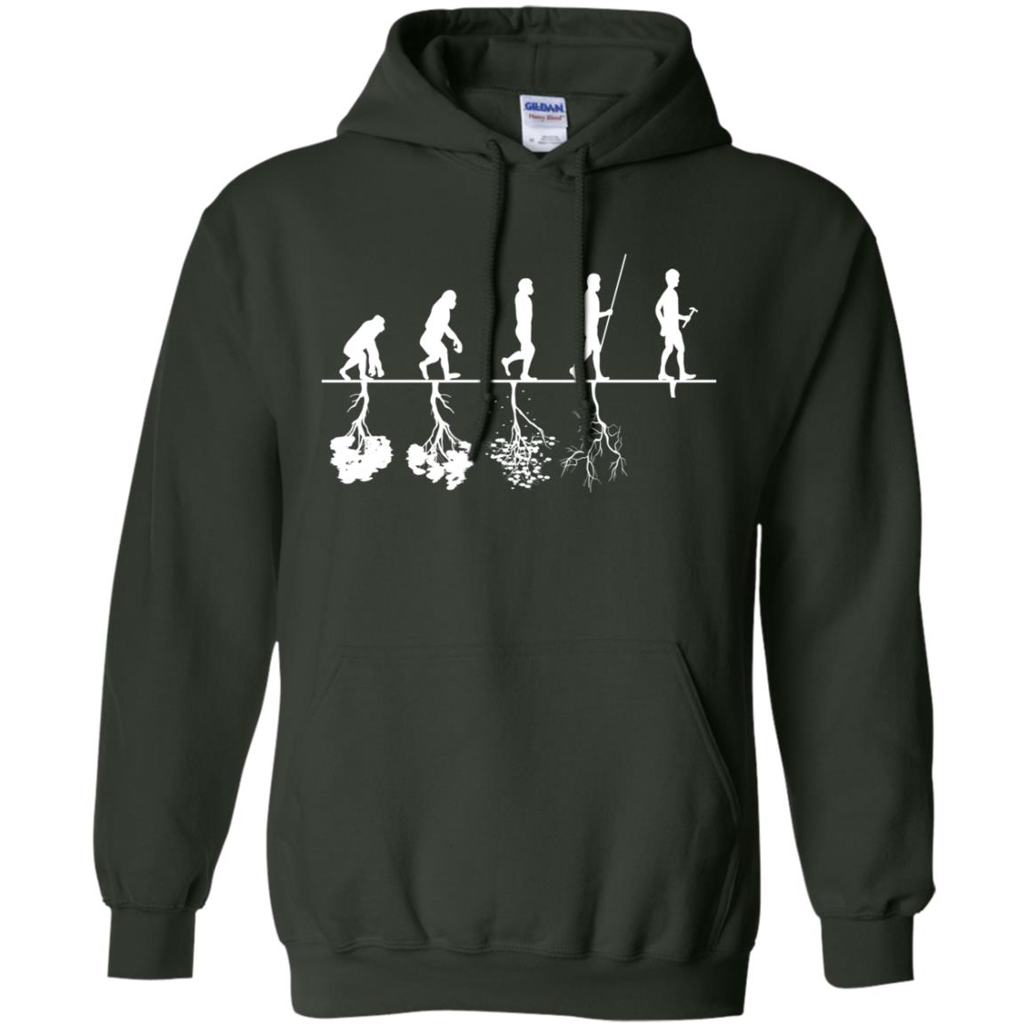 Evolution Tree Of Human Life Thinking Save Environment Shirt Forest Green