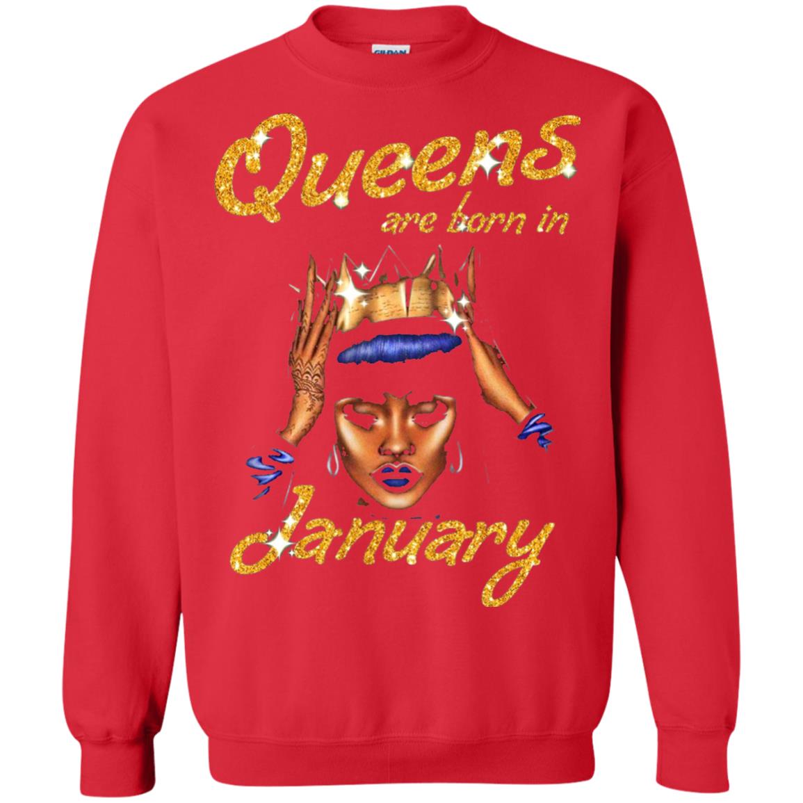 Birthday T-shirt Queens Are Born In January Red