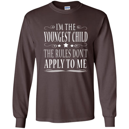 The Youngest Child T-shirt I_m The Youngest Child The Rules Don_t Apply To Me Dark Chocolate