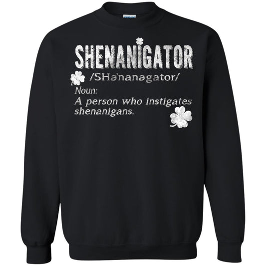 Shenanigator Shamrocks St. Patrick Day Shirt For Irish Black