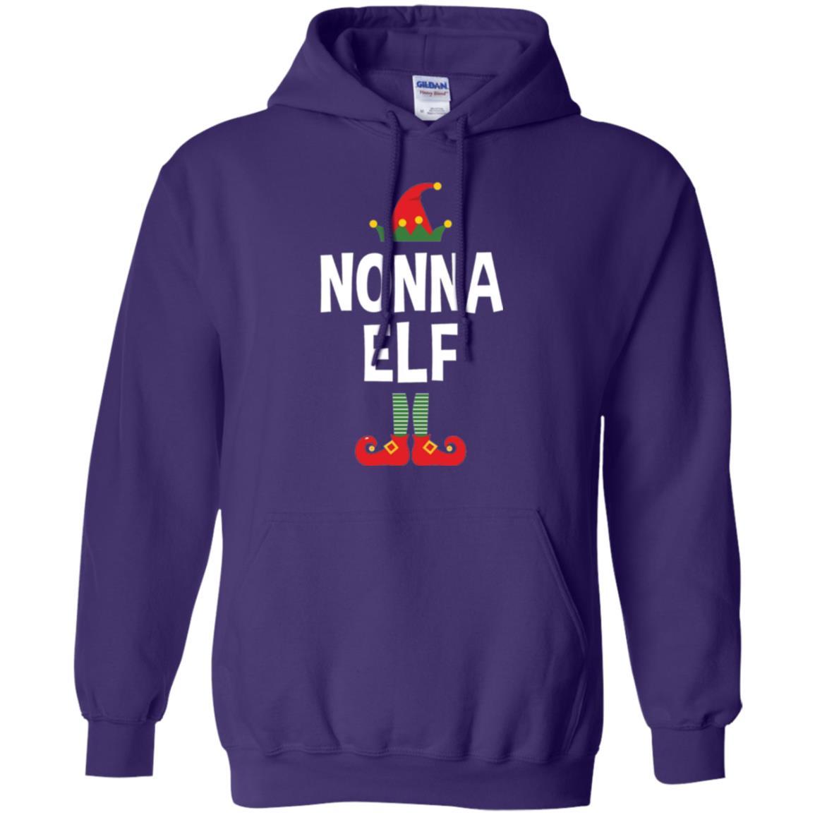 Christmas T-shirt Nonna Elf Christmas Pajamas Purple