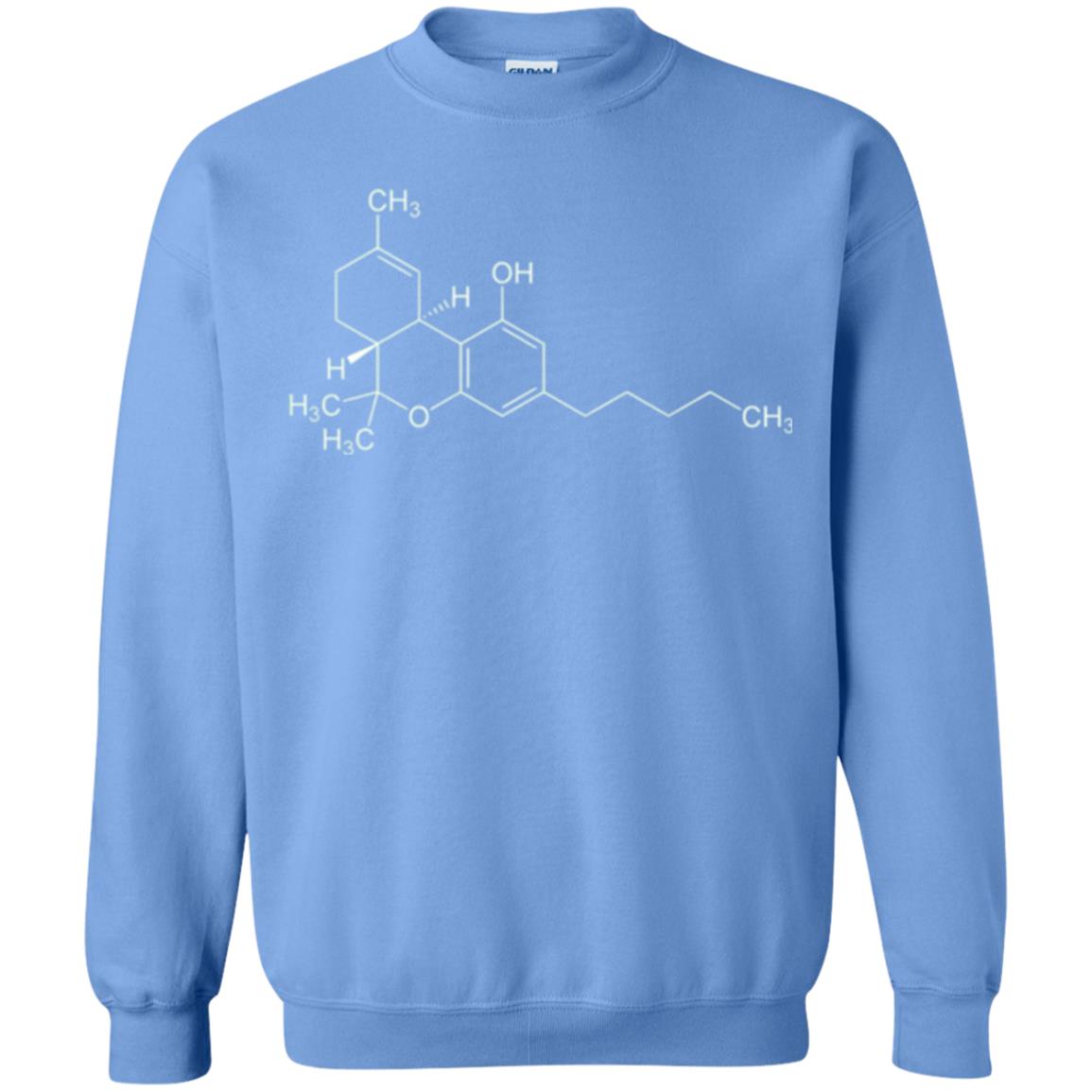 Chemistry T-shirt Molecule Tetrahydrocannabinol Carolina Blue