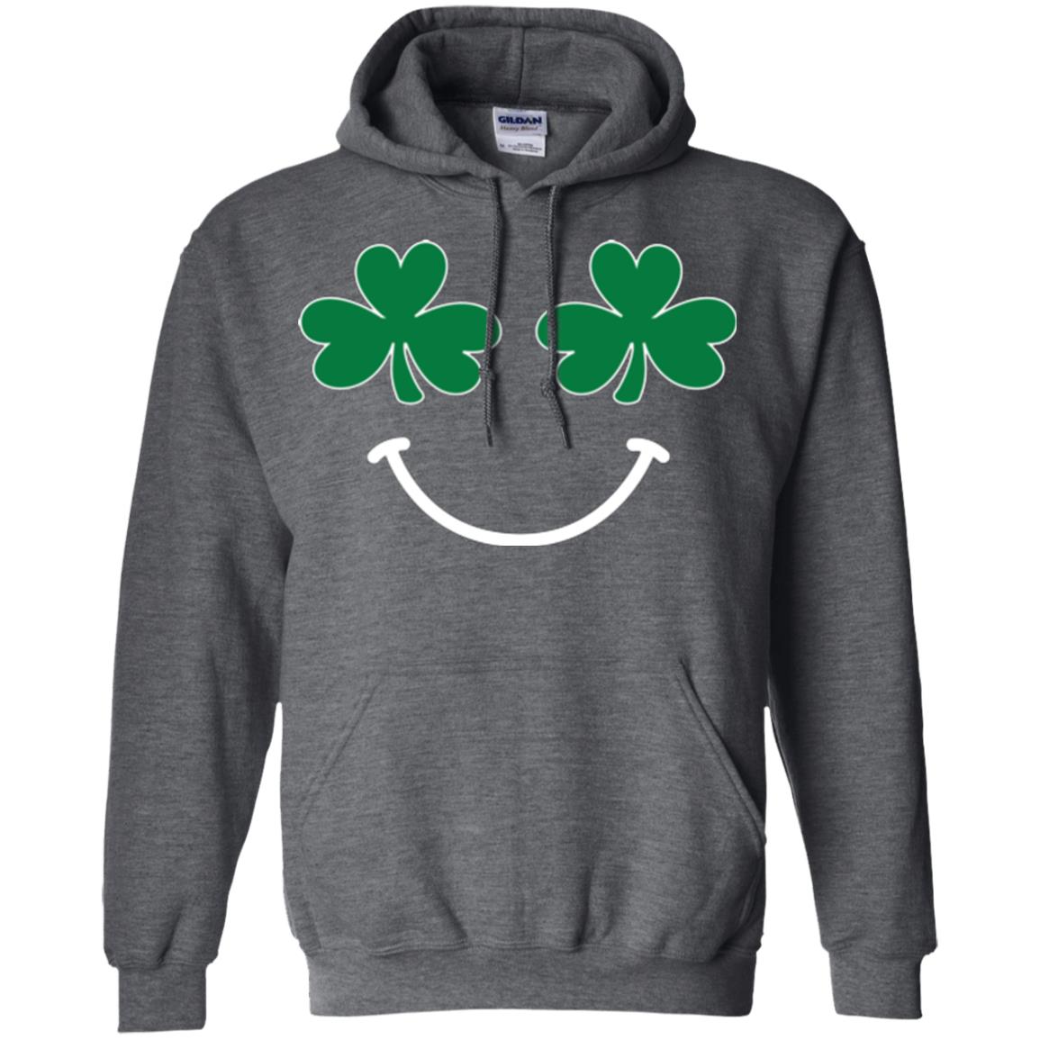 Saint Patrick's Day T-shirt Smiling Shamrocks Dark Heather