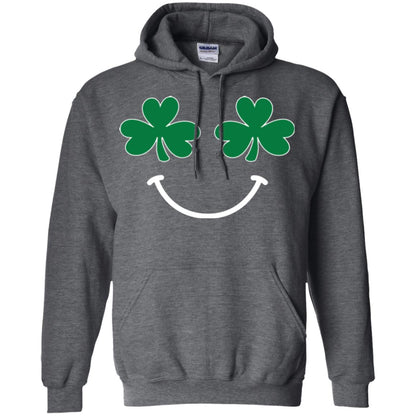 Saint Patrick's Day T-shirt Smiling Shamrocks Dark Heather