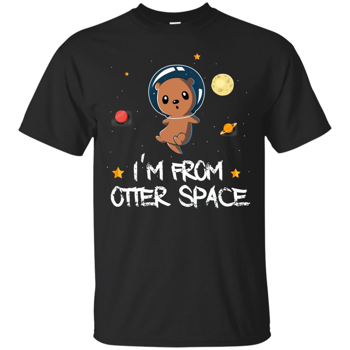 I_m From Otter Space Lovely Otter T-shirt Black