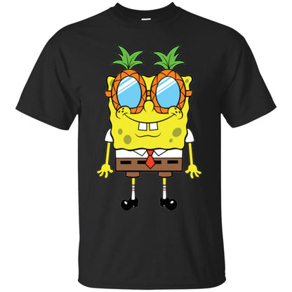 Nickelodeon Spongebob Squarepants Pineapple Glasses T-shirt Black