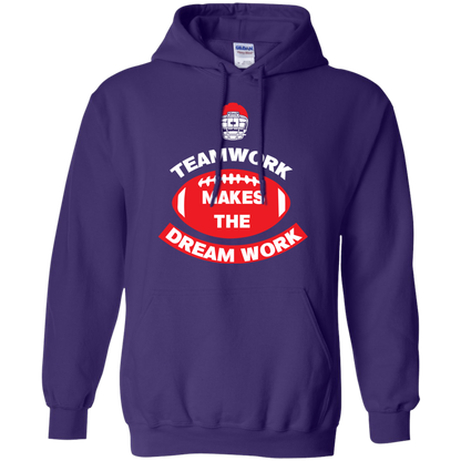Football T-shirt TeamWork Makes The Dreamwork Purple