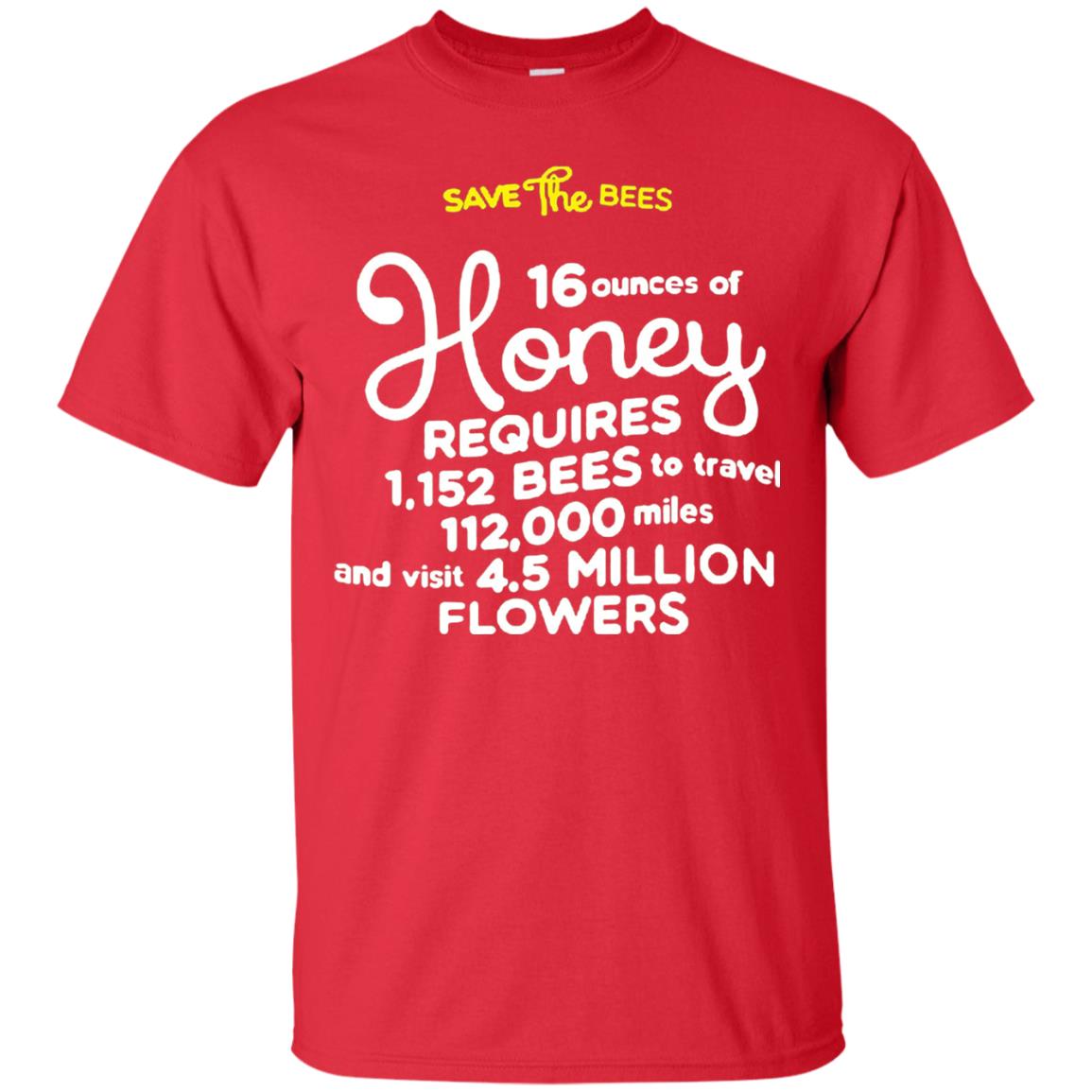 Save The Bees Honey Bee T-shirt Red