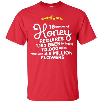 Save The Bees Honey Bee T-shirt Red