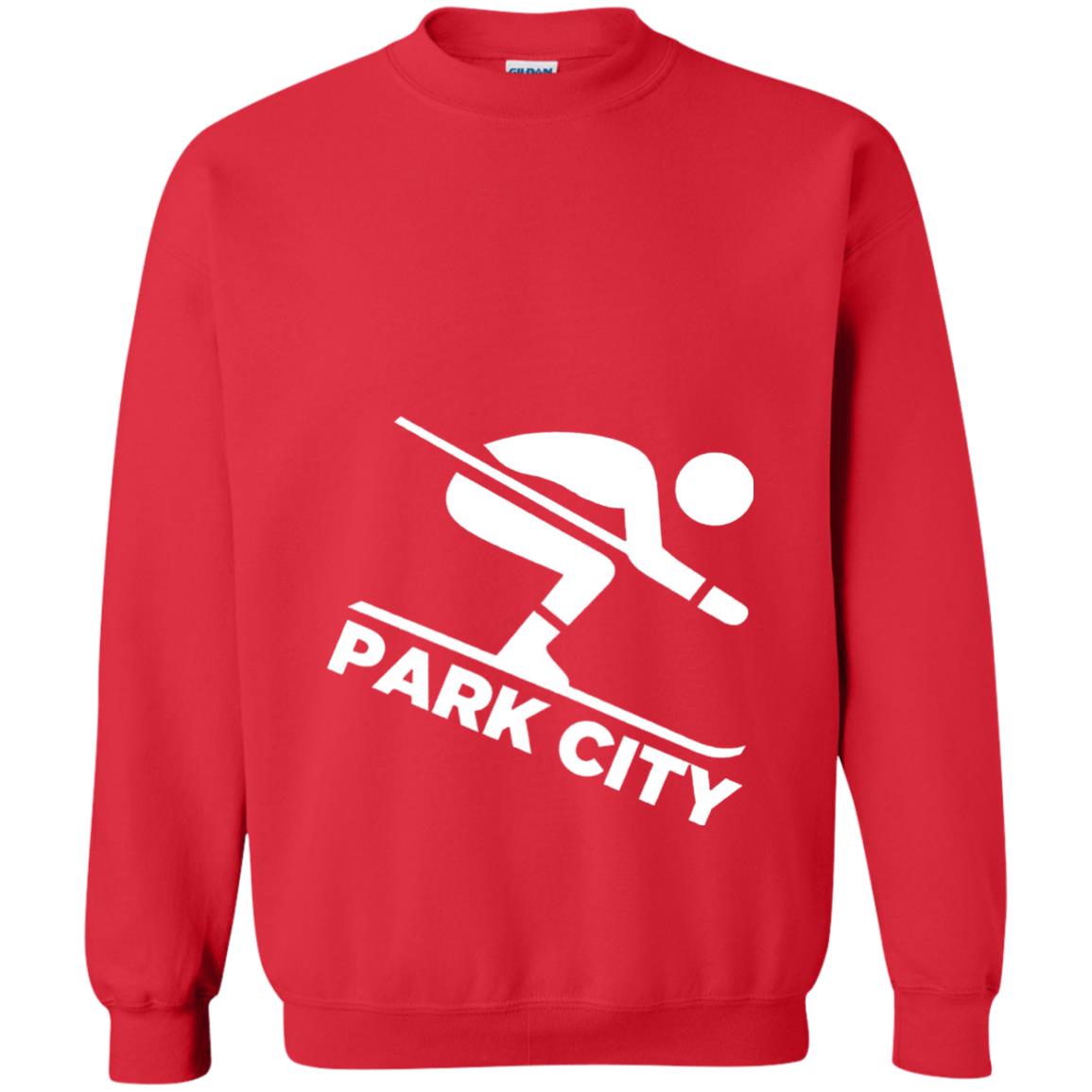 Downhill Skiing T-shirt Park City Utah Red