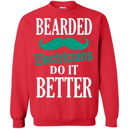 Bearded Electricians Do It Better Best Idea Shirt For Bearded Electricians Red