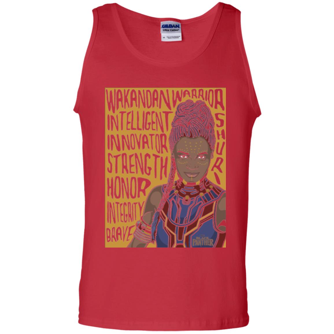 Black Panther Movie Shuri Word Art T-shirt Red