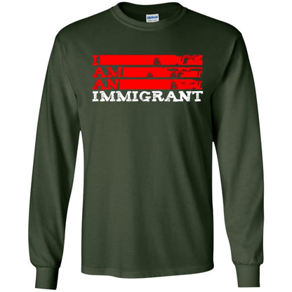 Anti Trump T-shirt Political Tee I Am An Immigrant Political Forest Green