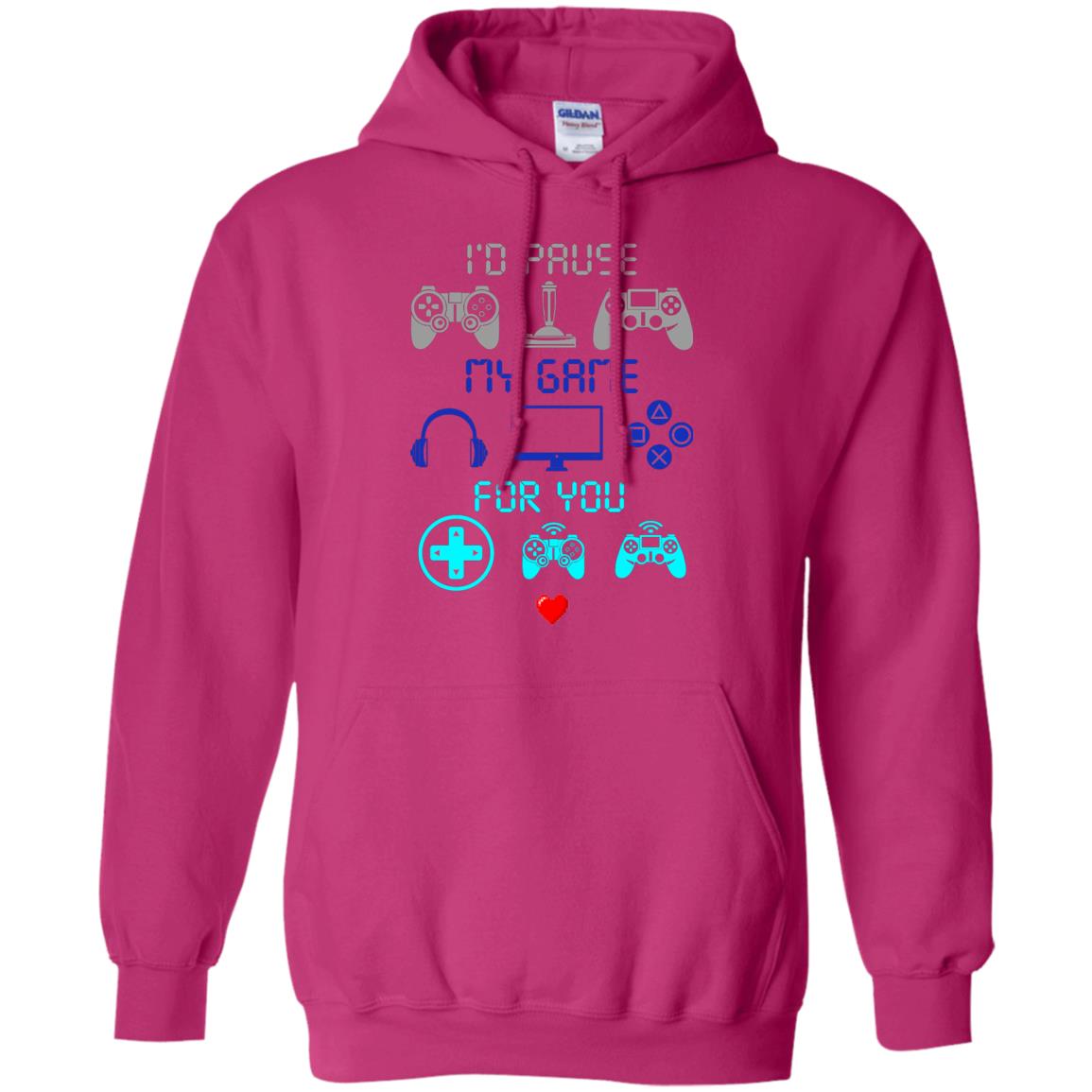 Gamer T-shirt I'd Pause My Game For You Heliconia
