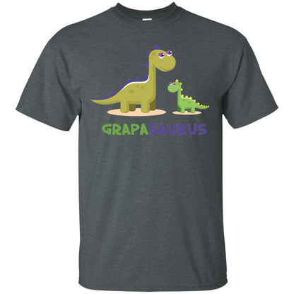 Grapasaurus Granddad Grandpa Shirt Dark Heather