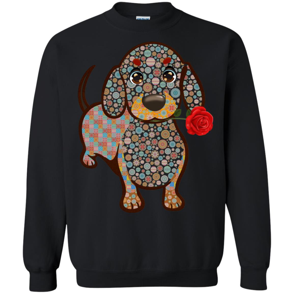 Dachshund Quilts Idea Gift Shirt For Mens Womens Black