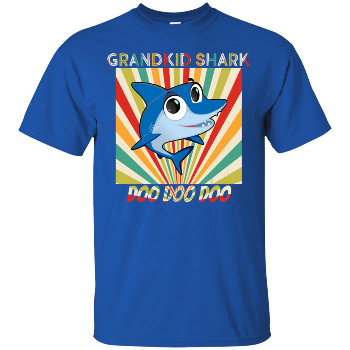 Grandkids Shark Doo Doo Doo Family Shark Gift Shirt Royal
