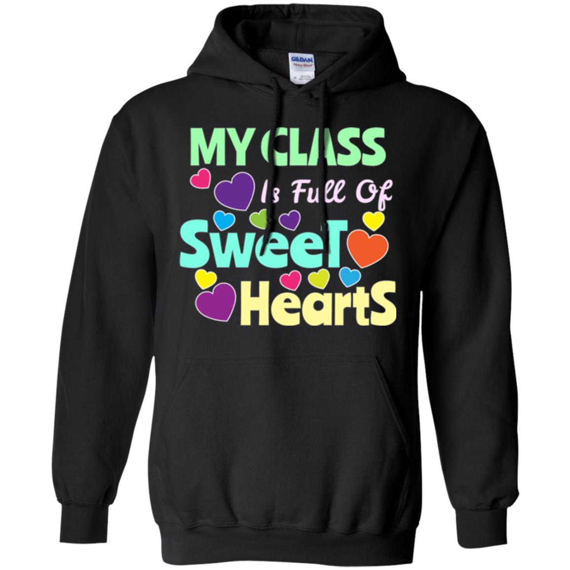 Valentines Day T-shirt I Love My Sweet Hearts Black