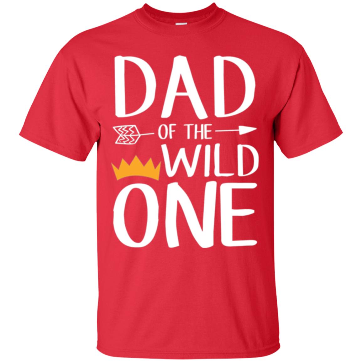 Dad Of The Wild One Daddy T-shirt Red