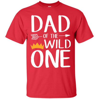 Dad Of The Wild One Daddy T-shirt Red