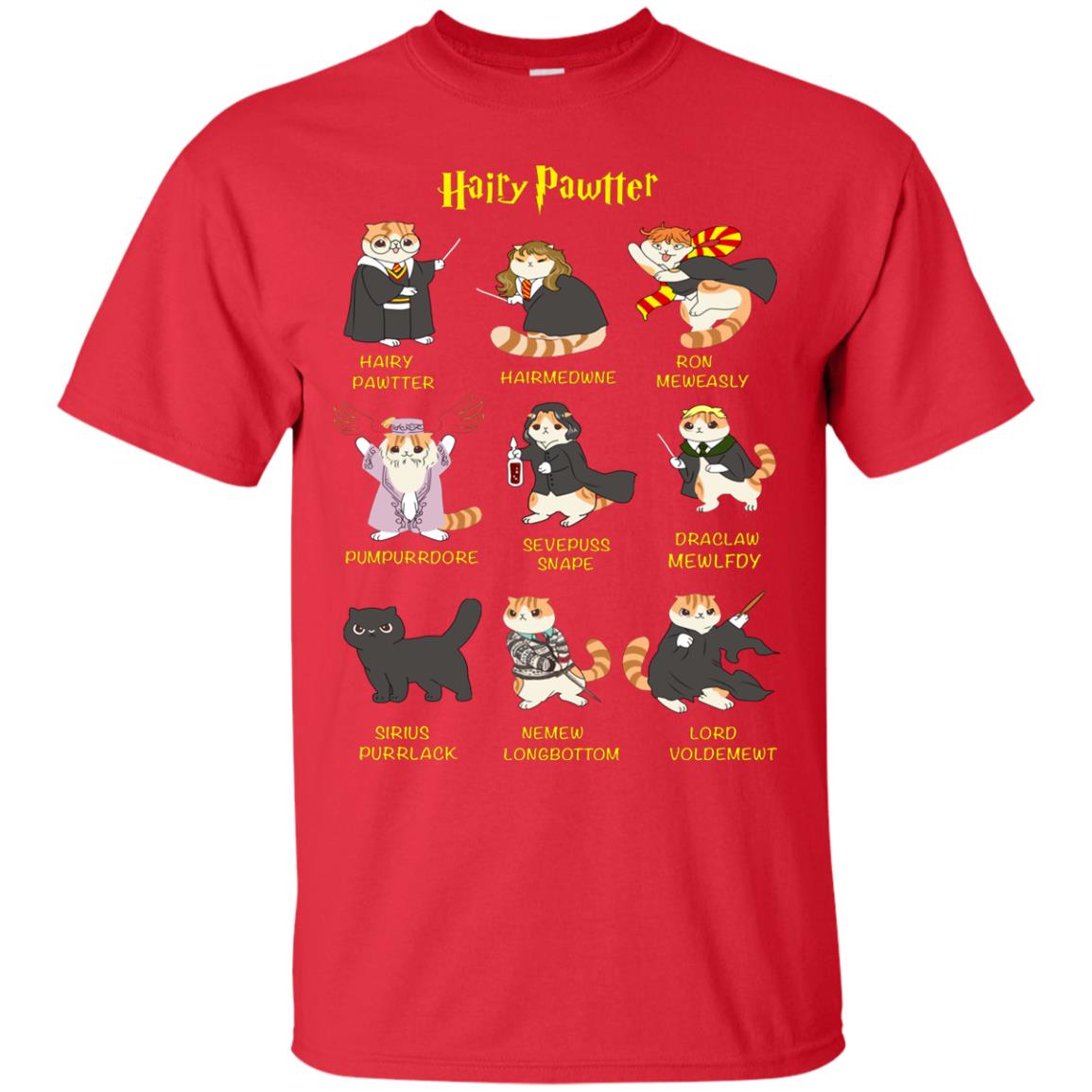 Hairy Pawtter Harry Potter Fan T-shirt Red