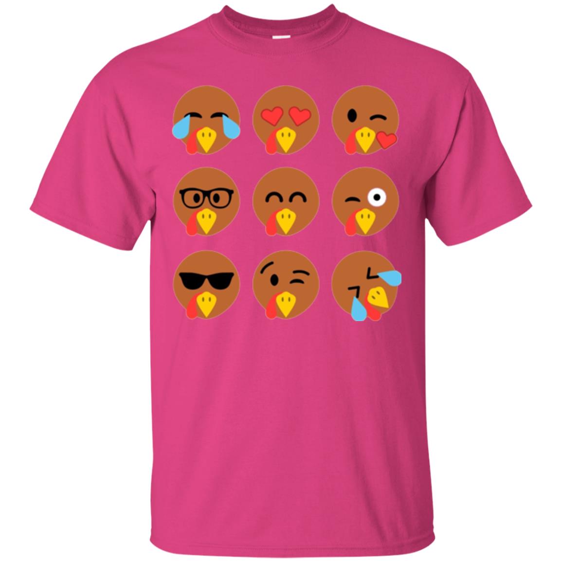 Thanksgiving T-shirt Turkey Emojis Heliconia