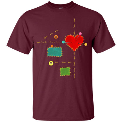 Voodoo Doll Halloween Costume Creepy Witchcraft Gift Shirt Maroon