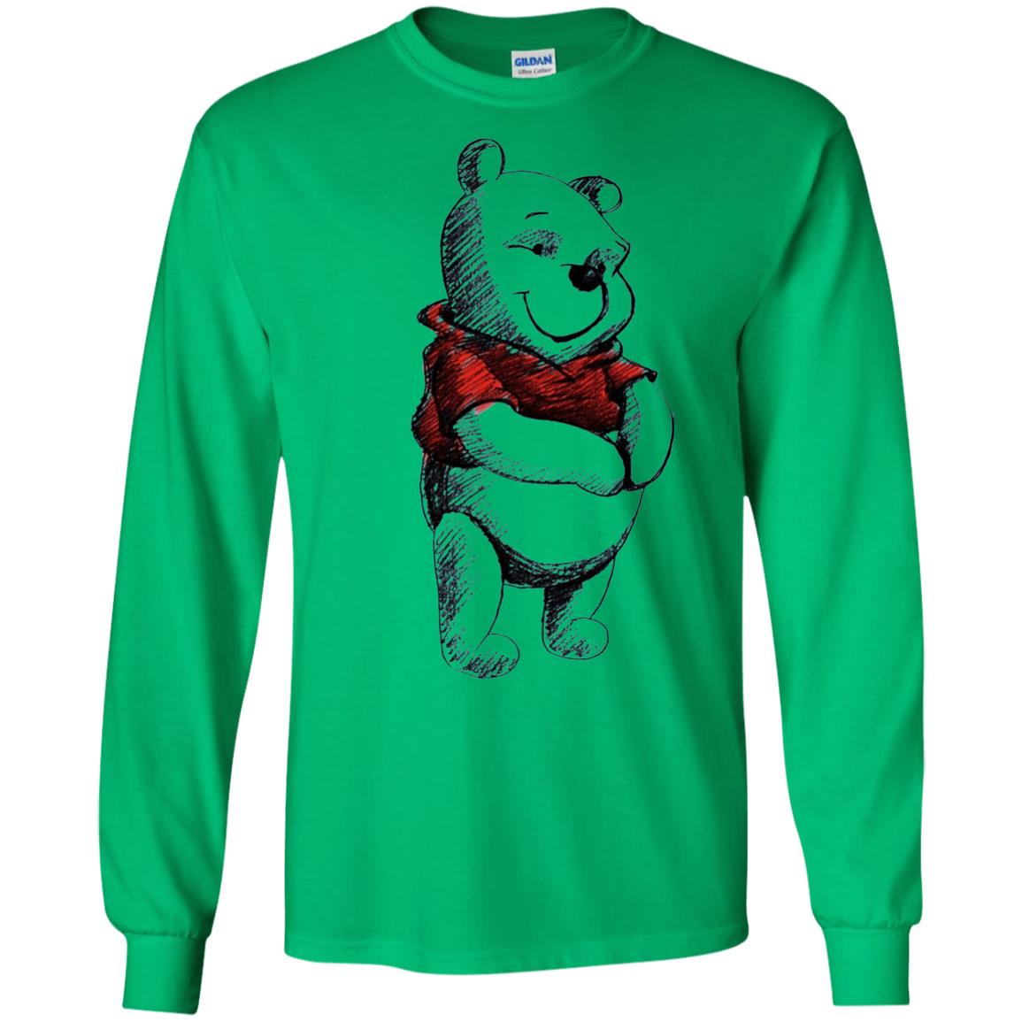 Sketch Of Winnie The Pooh Movie Lover T-shirt Irish Green