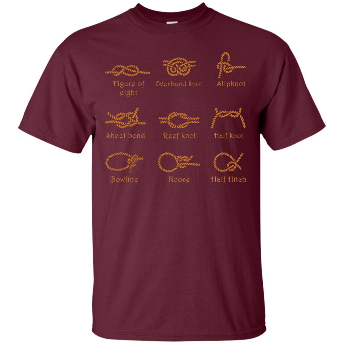 Nice-nautical Knots Types Shirt Maroon