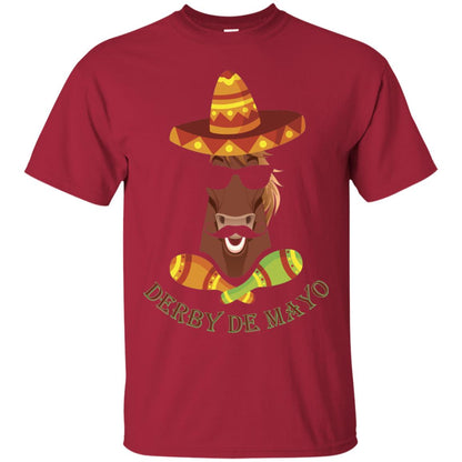 Derby De Mayo Kentucky Horse Race Sombrero Mexican T-shirt Cardinal