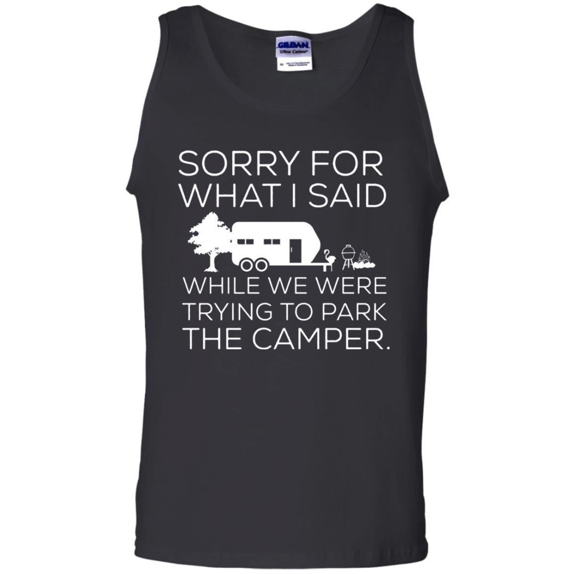 Camping T-shirt We Were Trying To Park The Camper Black