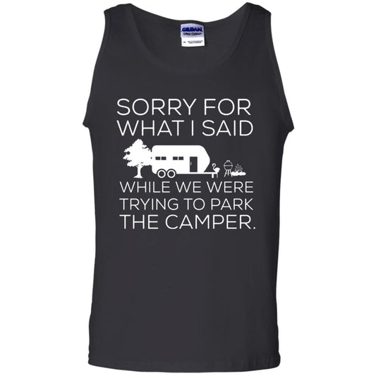Camping T-shirt We Were Trying To Park The Camper Black