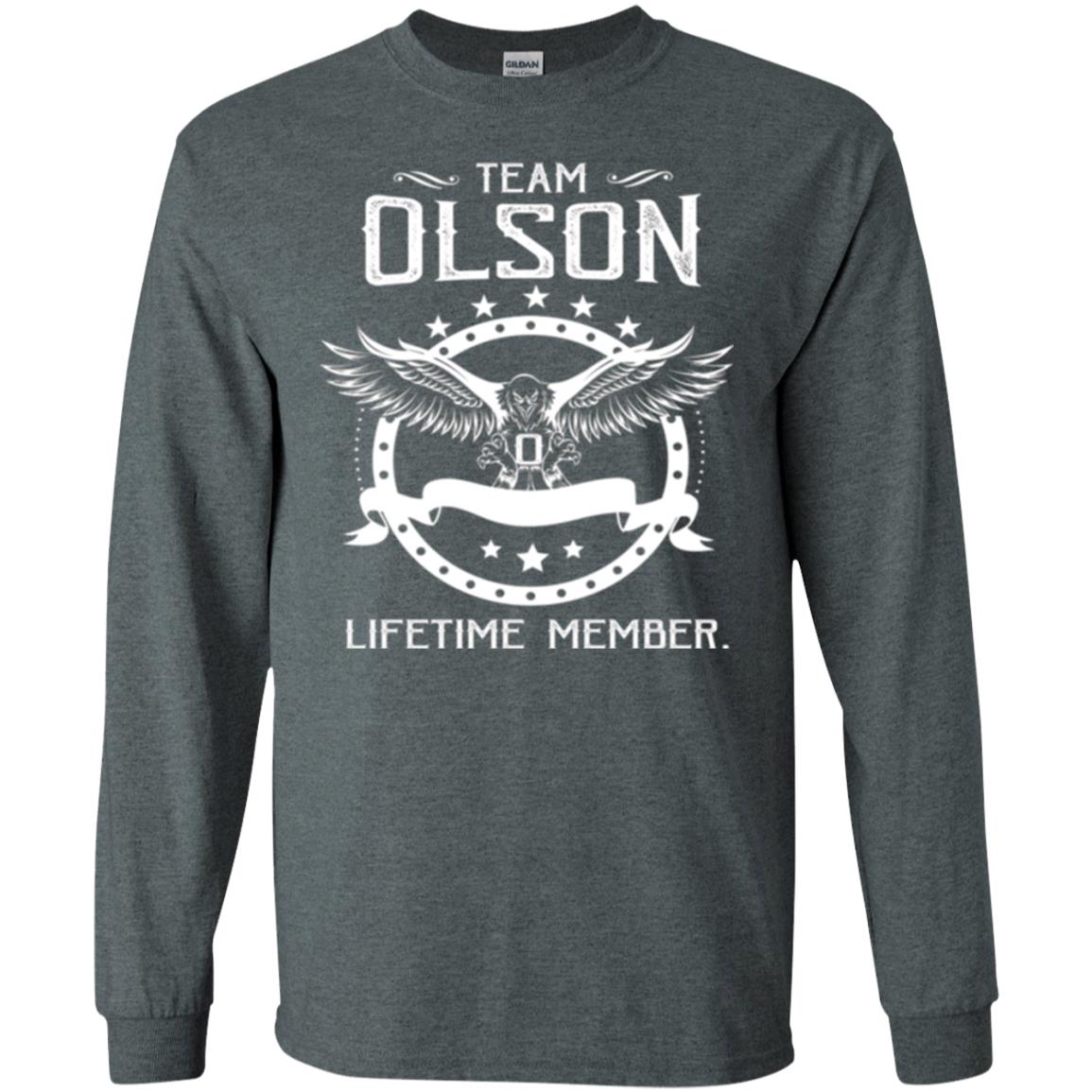 Family T-shirt Team Olson Lifetime Member Dark Heather