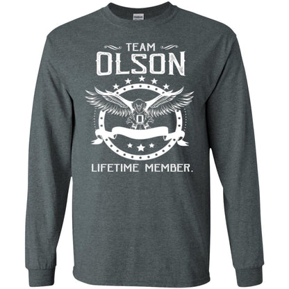 Family T-shirt Team Olson Lifetime Member Dark Heather