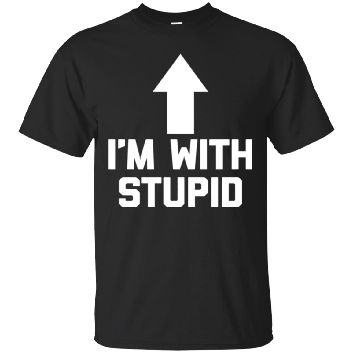 Im With Stupid T-shirt Black