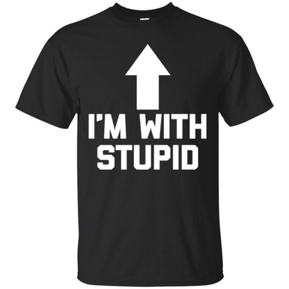 Im With Stupid T-shirt Black