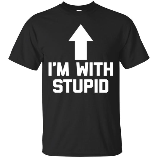 Im With Stupid T-shirt Black