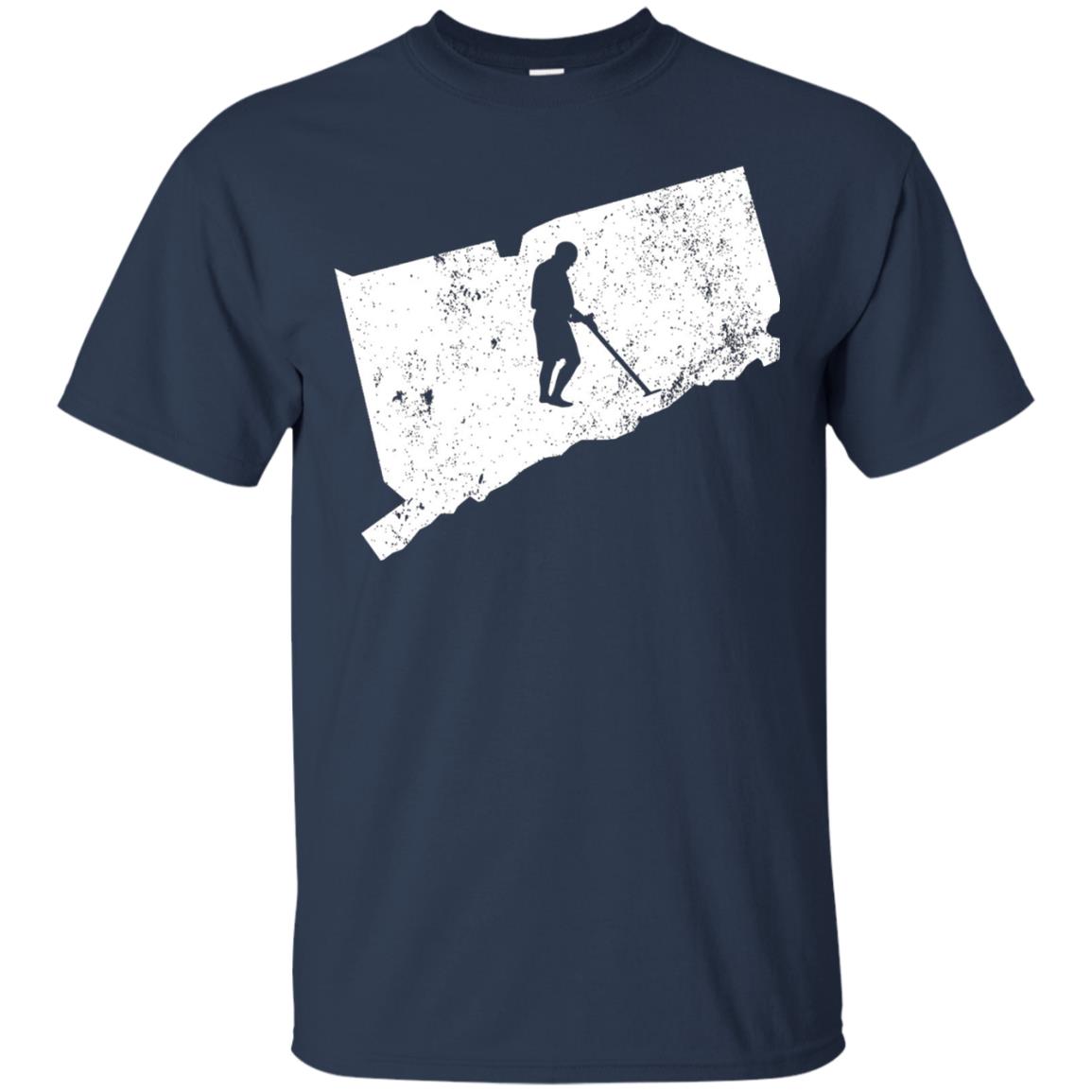 Connecticut Metal Detector Shirt Geocaching Swag Navy