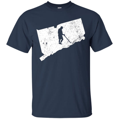 Connecticut Metal Detector Shirt Geocaching Swag Navy
