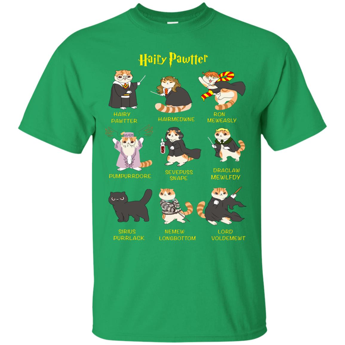 Hairy Pawtter Harry Potter Fan T-shirt Irish Green