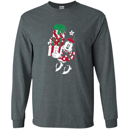 Christmas T-shirt Disney Minnie Mouse Christmas Gifts Dark Heather