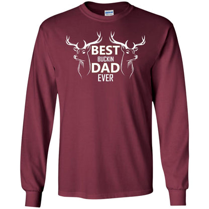 Best Buckin_ Dad Ever Daddy Shirt For Father_s Day Maroon