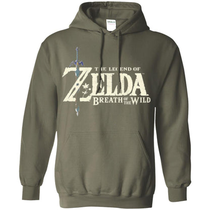 Game T-shirt Nintendo Zelda Breath Of The Wild Military Green
