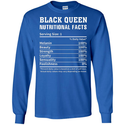 Nubian T-shirt Black Queen Nutritional Facts Royal