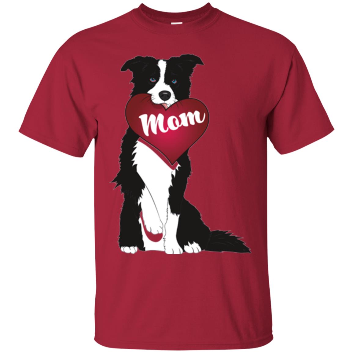 Dog Lover T-sshirt Border Collie Fetching Valentine Heart Cardinal