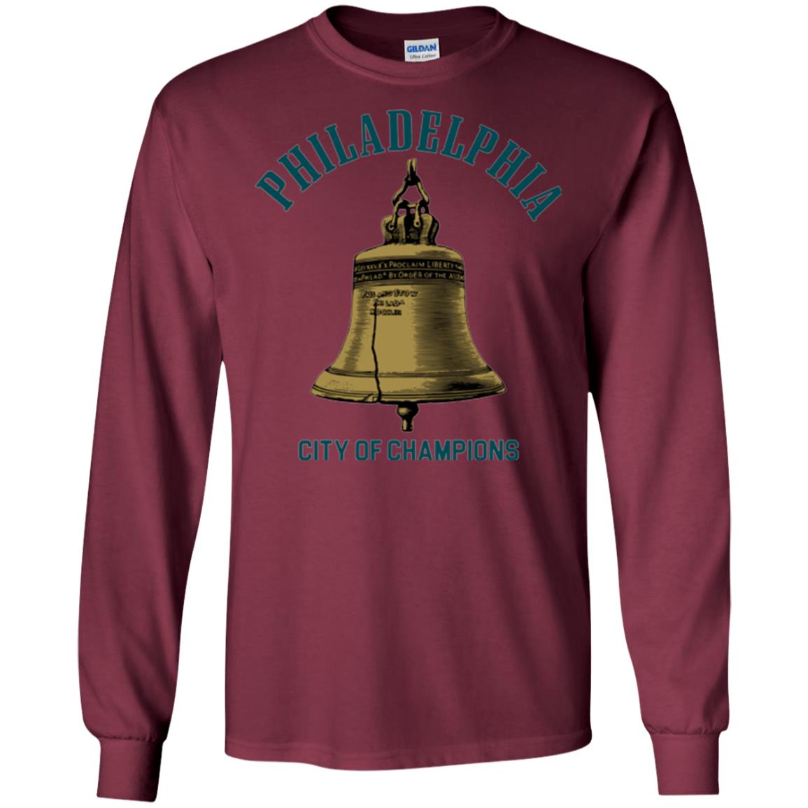 Football T-shirt Philadelphia City Of Champions Maroon