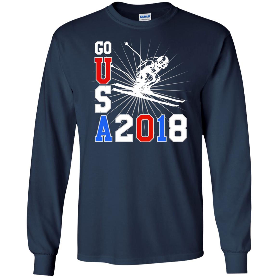 Alpine Skiing T-shirt Go Usa 2108 Cool Navy