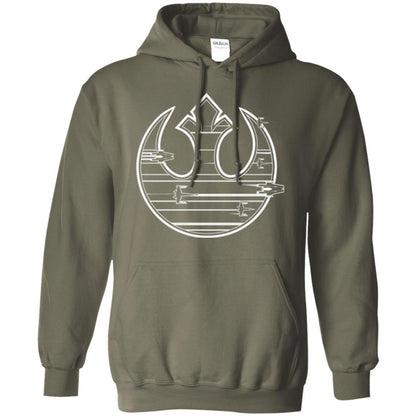 Film T-shirt Last Jedi Rebel Resistance Ship Logo Military Green
